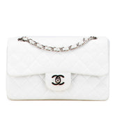 シャネル マトラッセ ダブルフラップ ココマーク チェーン ショルダーバッグ ホワイト ラムスキン レディース CHANEL 【中古】